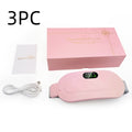 Smart heat and massage belt, pink, worn around the waist